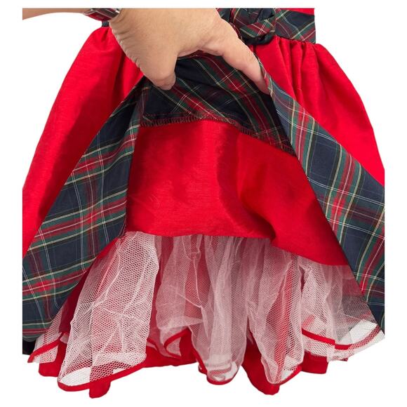 Laura Ashley London Red Holiday Christmas Dress Plaid Details Fancy Girl's 5 - Picture 3 of 8